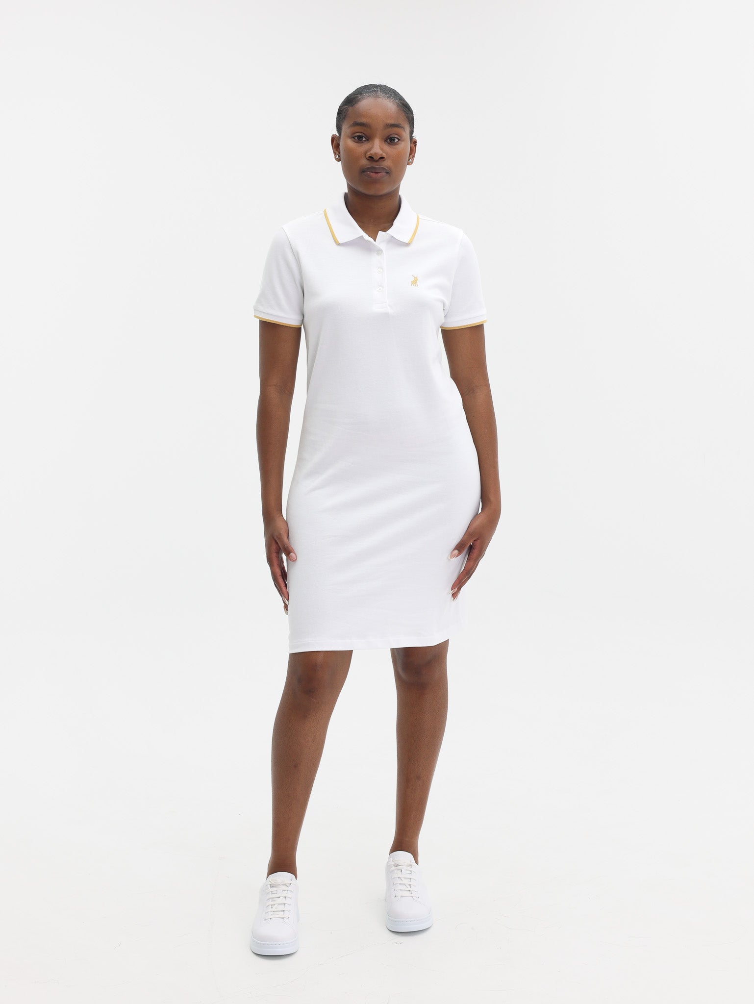 Polo Leah SS Polo Dress White